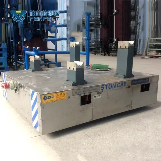 Electric Transfer Cart In Steel Industry 80 Tons